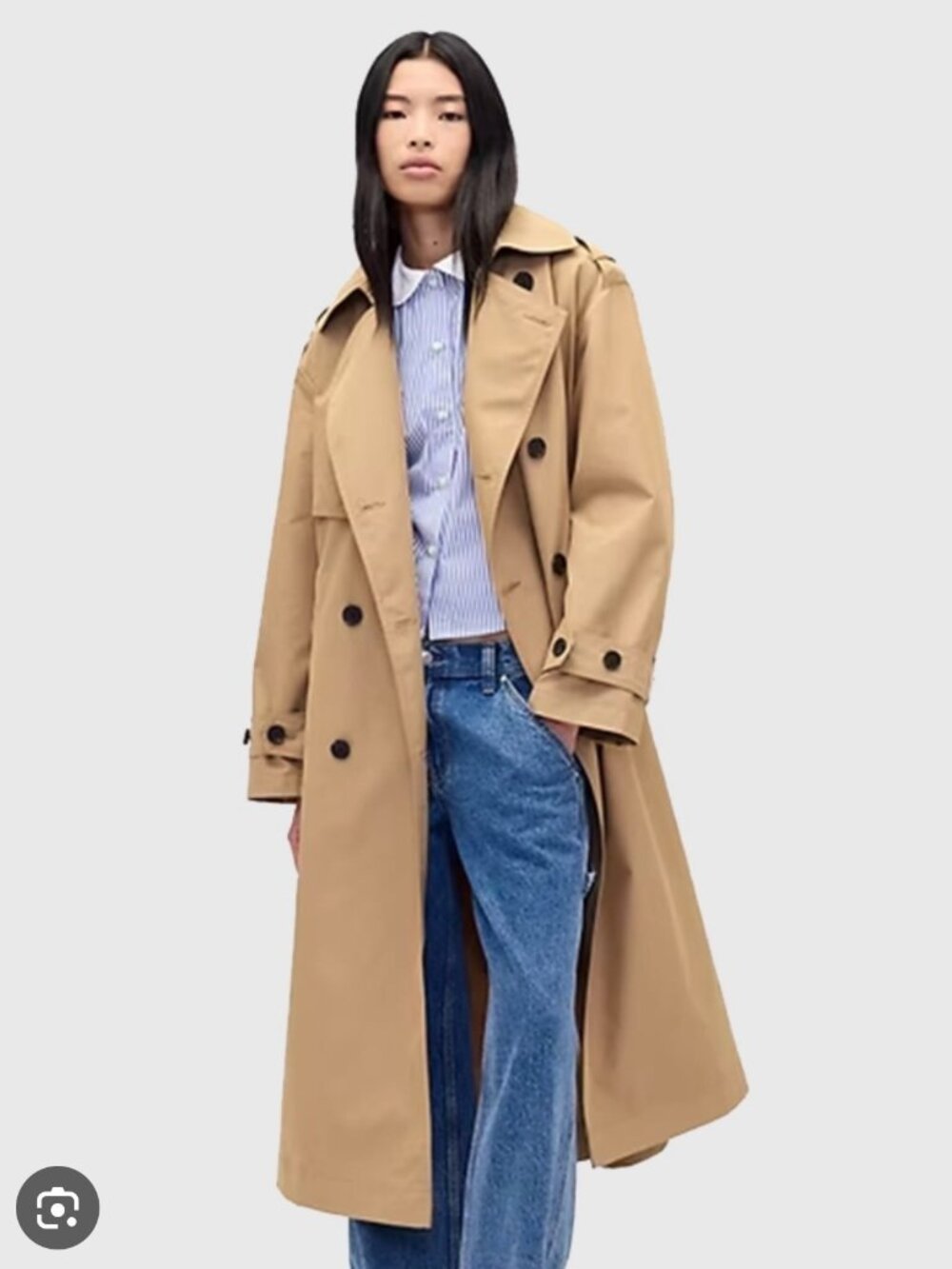 Gap × Sandy Liang Bow-Back Trench Coat - Picture 3 of 10